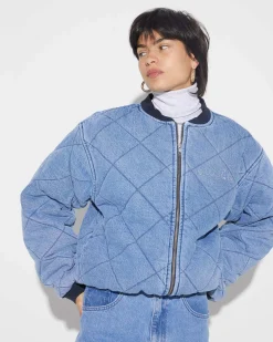 Clearance Arina Denim Bomber Blauw Jacks