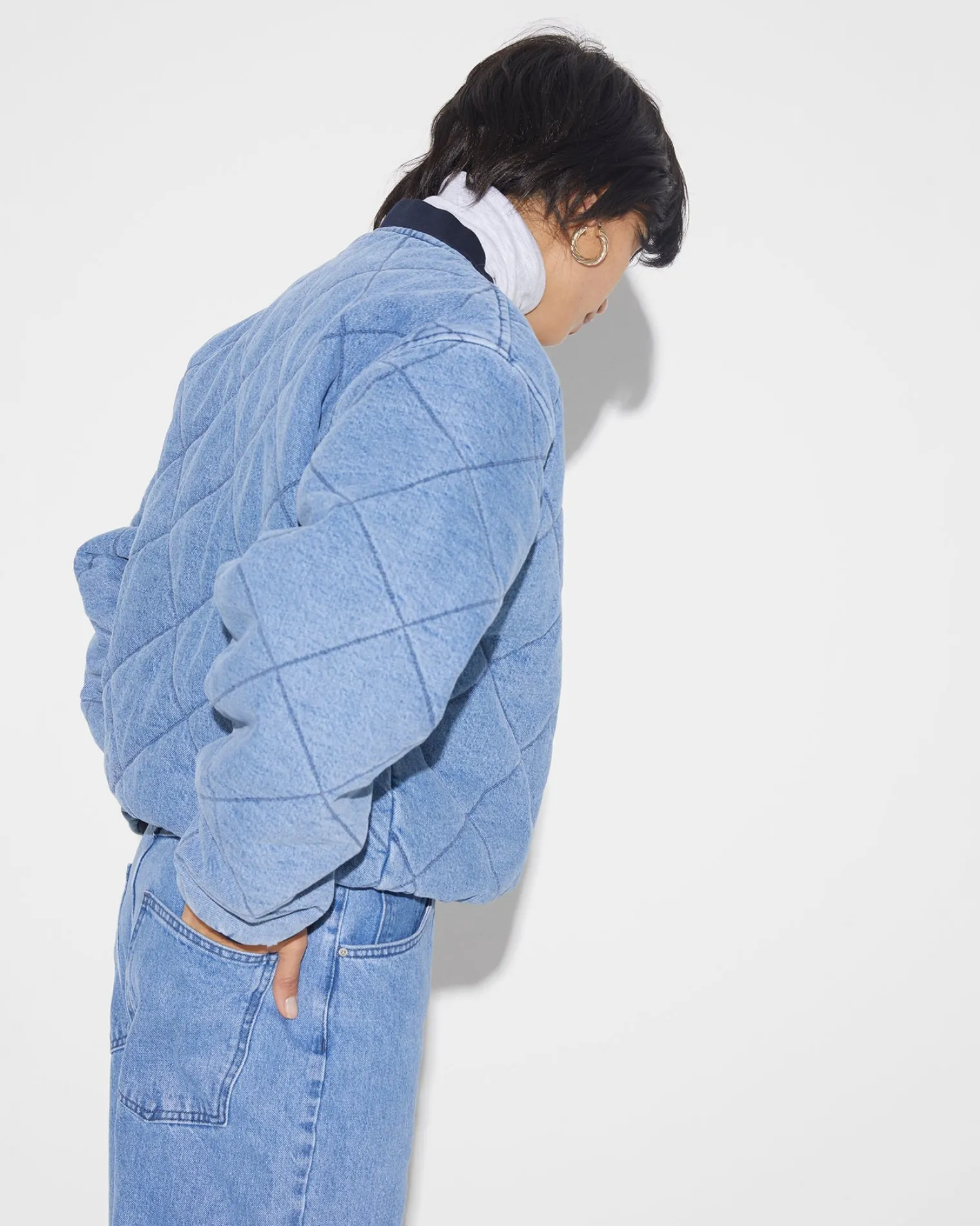 Clearance Arina Denim Bomber Blauw Jacks