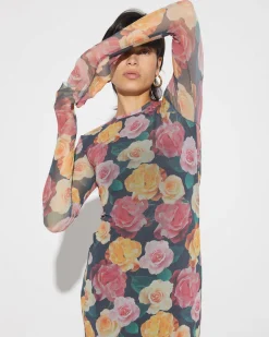 Shop Beitris Mesh Jurk Roze Jurken