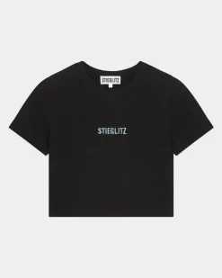 Store Cropped Top Black T-Shirts & Tops