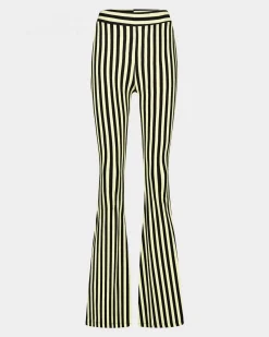 Clearance Erica Flared Broek Geel Broeken