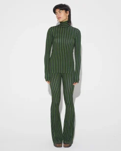 Hot Erica Flared Broek Groen Broeken