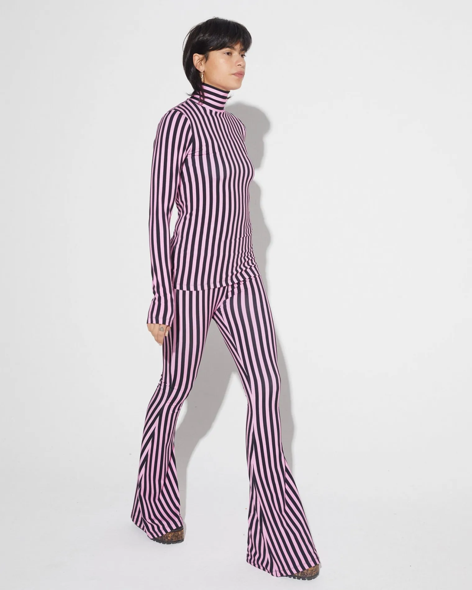 Flash Sale Erica Flared Broek Roze Broeken