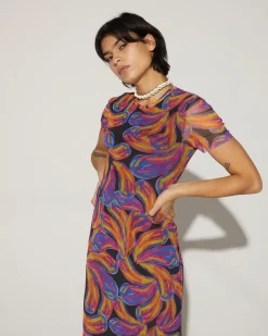 Clearance Eyva Mesh Dress Lilac Jurken