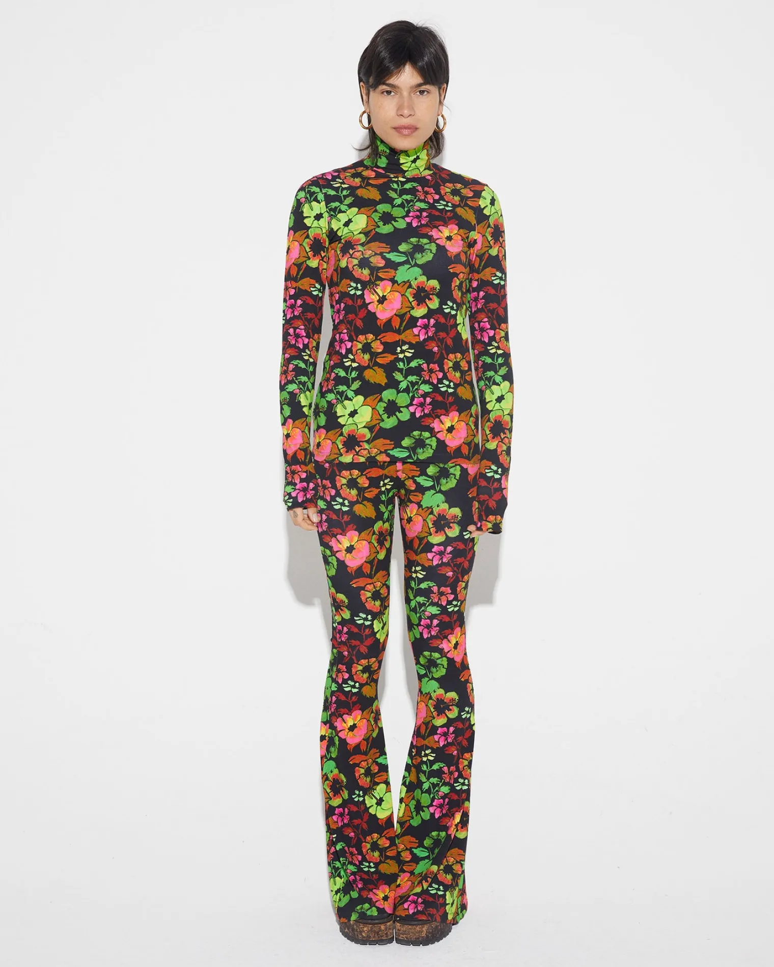 Online Iris Flared Broek Groen Broeken