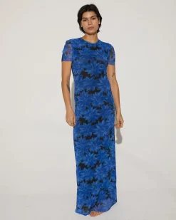 Fashion Joan Mesh Jurk Blauw Jurken