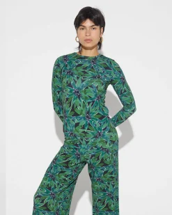 Hot Lezlie Longsleeve Top Groen Longsleeves & Blouses