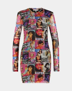 Discount Magazine Mesh Jurk Jurken