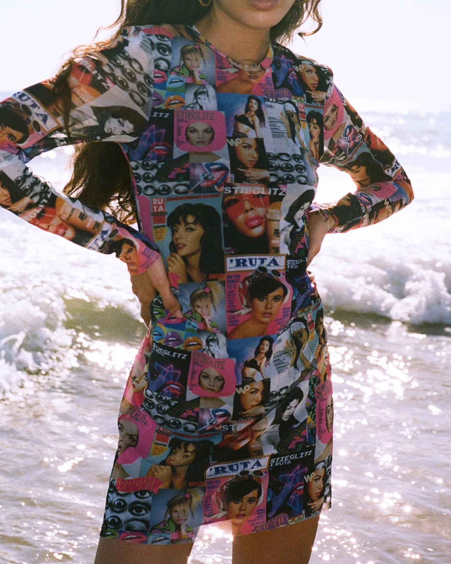 Discount Magazine Mesh Jurk Jurken