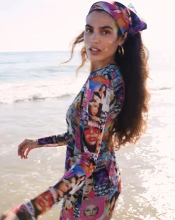 Discount Magazine Mesh Jurk Jurken