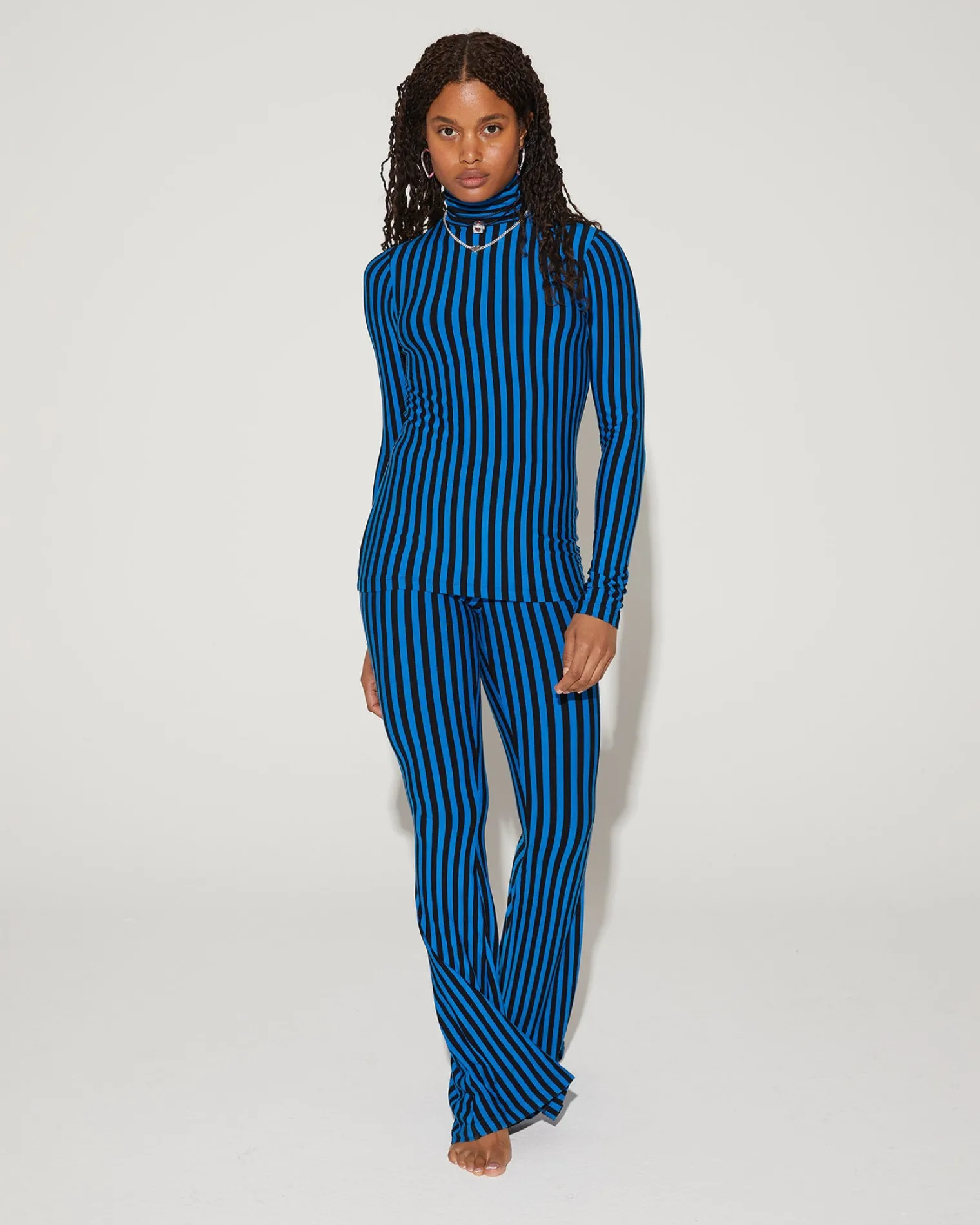 Clearance Norrey Flared Broek Kobalt Broeken