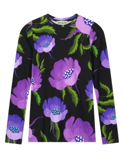 Clearance Rosa Flower Longsleeve T-Shirts & Tops