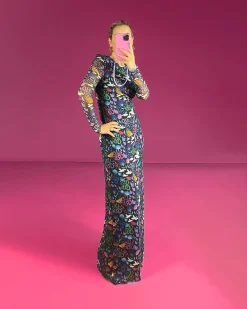 Sale Rosa Sky Mesh Dress Jurken