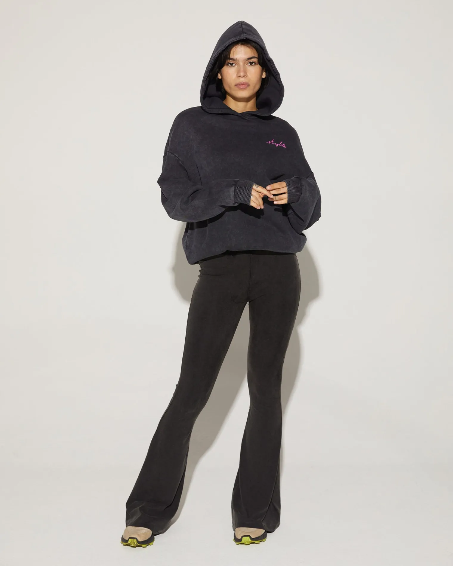 Cheap Worn Out Flared Broek Broeken