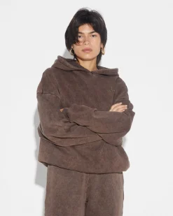 Cheap Worn Out Stieg Hoodie Brown Pullis & Sweaters