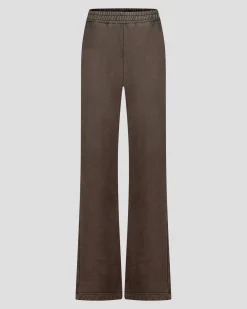 Outlet Worn Out Straight Leg Sweatpants Brown Broeken